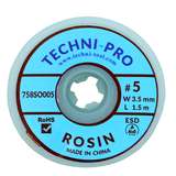 Solder Wick, Rosin, 0.145"x5', Size #5, Brown Label redirect to product page